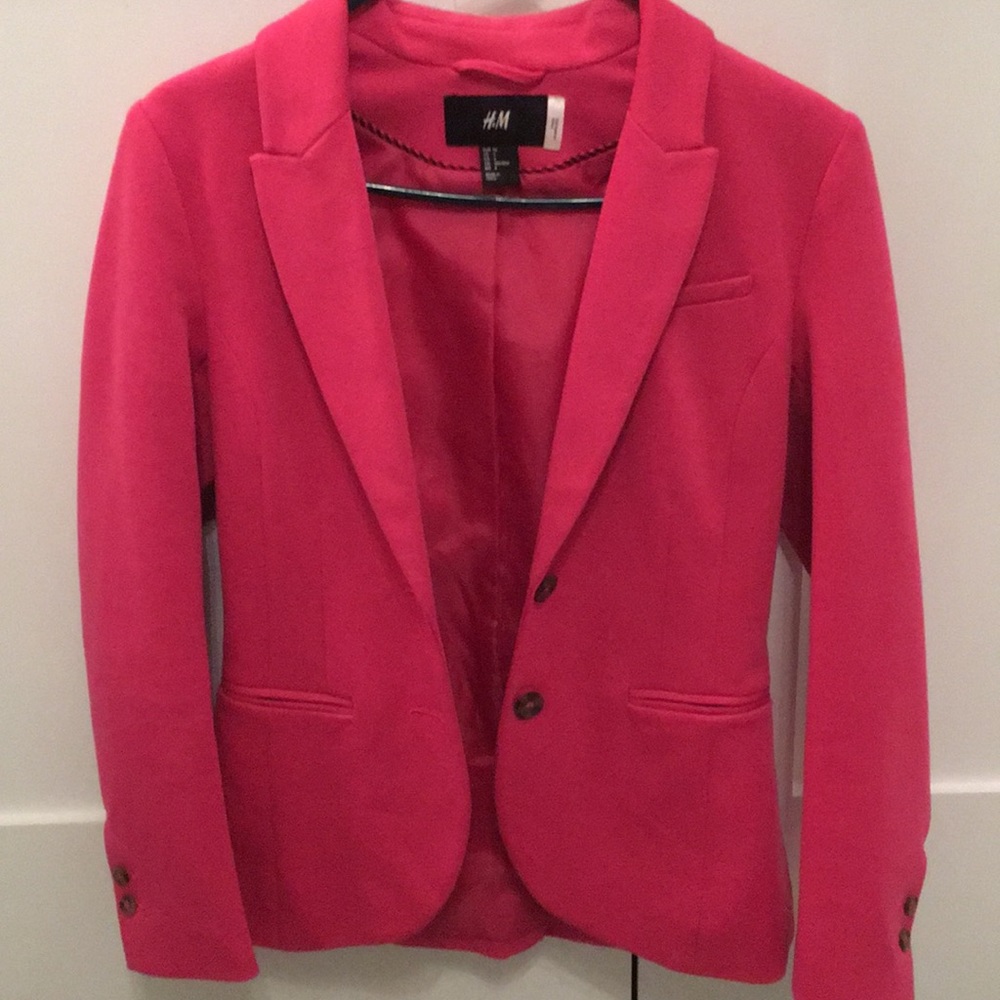H&M 2 button pink blazer